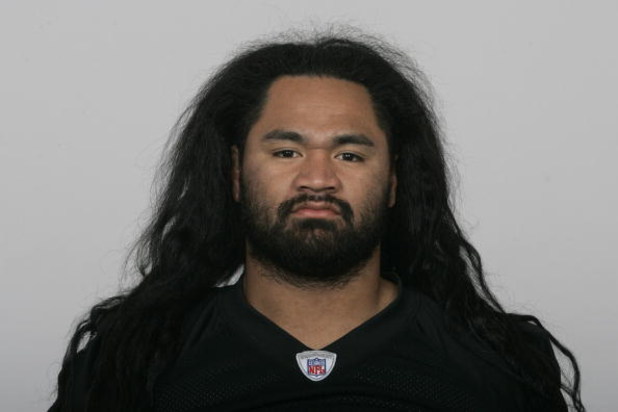 OAKLAND, CA - 2009:  Samson Satele of the Oakland Raiders poses for his 2009 NFL headshot at photo day in Oakland, California.  (Photo by NFL Photos)   