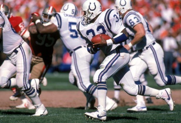 05 December 2010: Indianapolis Colts offensive tackle Charlie Johnson (74)  and Indianapolis Colts running back Javarris James (42) and Dallas Cowboys  linebacker Bradie James (56) in game action. The Dallas Cowboys defeated