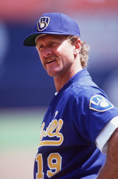 6 Apr 1993: A CANDID PORTRAIT OF MILWAUKEE BREWER''S ROBIN YOUNT ON THE FIELD BEFORE A GAME VERSUS THE ANGELS.