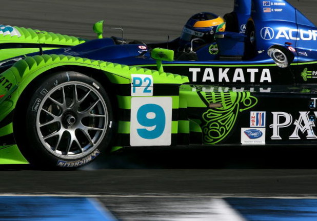 MONTEREY, CA - OCTOBER 17: David Brabham drives the #9 LMP2 Patron Highcroft Racing Acura ARX-01B during practice for the American Le Mans Series Monterey Sports Car Championship on October 17, 2008 at the Mazda Raceway Laguna Seca in Monterey, Californi