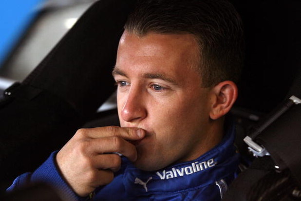 DAYTONA BEACH, FL - FEBRUARY 14: AJ Allmendinger, driver of the #44 Valvoline Dodge, prepares to practice for the NASCAR Sprint Cup Series Daytona 500 at Daytona International Speedway on February 14, 2009 in Daytona Beach, Florida. (Photo by Jason Smit