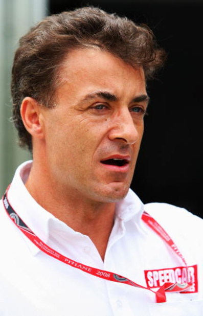 KUALA LUMPUR, MALAYSIA - MARCH 20: Former driver Jean Alesi is seen in the paddock during previews for the Malaysian Formula One Grand Prix at the Sepang Circuit on March 20, 2008 in Kuala Lumpur, Malaysia. (Photo by Mark Thompson/Getty Images)