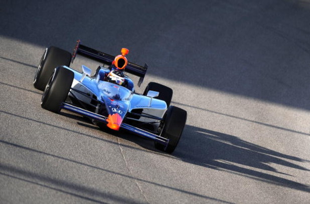 HOMESTEAD, FL - FEBRUARY 24: Mario Moraes of Brazil drives the #5 KV Racing Technology during the IRL IndyCar Series Spring Testing at the Homestead-Miami Speedway February 24, 2009 in Homestead, Florida. (Photo by Robert Laberge/Getty Images).