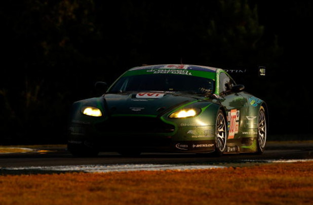 BRASELTON, GA - OCTOBER 04: The #007 Drayson-Barwell Aston Martin Vantage driven by Paul Drayson, Jonny Cocker and Darren Turner during the American Le Mans Series Petit Le Mans at Road Atlanta on October 4, 2008 in Braselton, Georgia. (Photo by Streete