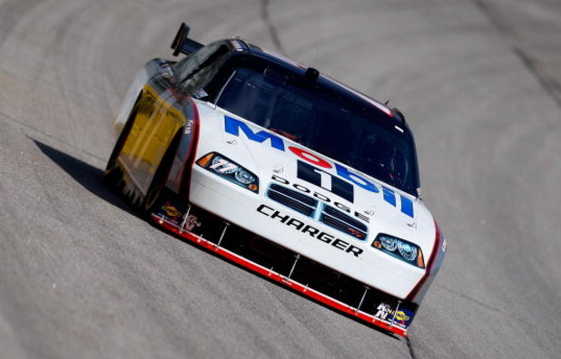 ATLANTA - MARCH 06: Sam Hornish Jr., driver of the #77 Mobil 1 Dodge, drives during practice for the NASCAR Sprint Cup Series Kobalt Tools 500 at the Atlanta Motor Speedway on March 6, 2009 in Hampton, Georgia. (Photo by Kevin C. Cox/Getty Images)