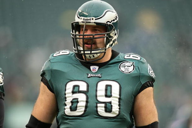 PHILADELPHIA - DECEMBER 2:  Jon Runyan #69 of the Philadelphia Eagles looks on during the NFL game against the Seattle Seahawks at the Lincoln Financial Field on December 2, 2007 in Philadelphia, Pennsylvania. (Photo by Al Bello/Getty Images)