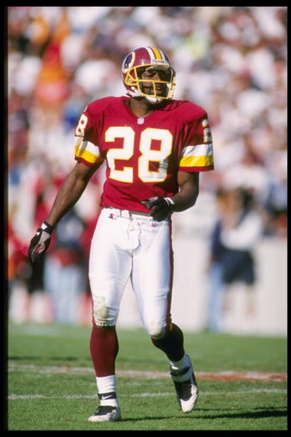 8 Dec 1996: Defensive back Darrell Green of the Washington Redskins runs across the field during the Redskins 24-10 loss to the Tampa Bay Buccaneers at Houlihan''s Stadium in Tampa, Florida.