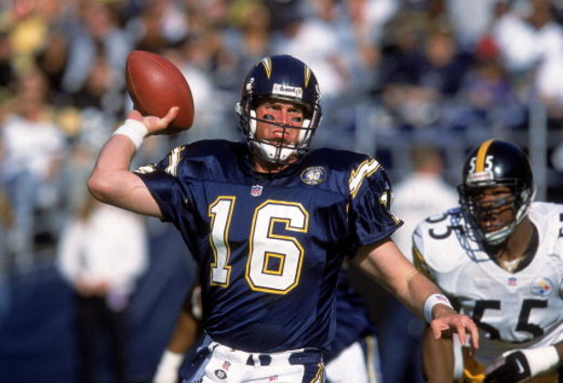24 Dec 2000:   Quarterback Ryan Leaf #16 of the San Diego Chargers passes the ball during the game against the Pittsburgh Steelers at Qualcomm Stadium in San Diego, California. The Steelers defeated the Chargers 34-21.Mandatory Credit: Stephen Dunn  /Alls