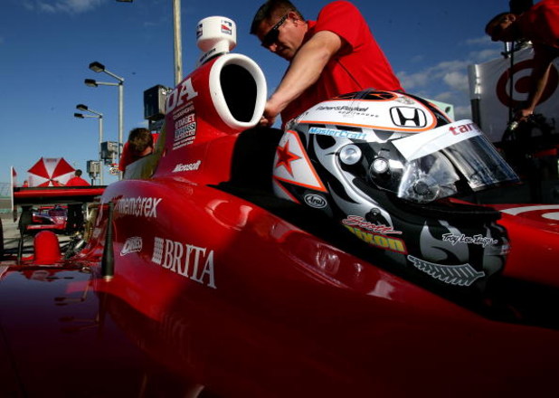 HOMESTEAD, FL - FEBRUARY 25: Scott Dixon of New Zealand, driver of the #9 Target Chip Ganassi Racing Dallara Honda, is seen during the IRL IndyCar Series Spring Testing at the Homestead-Miami Speedway February 25, 2009 in Homestead, Florida. (Photo by Da