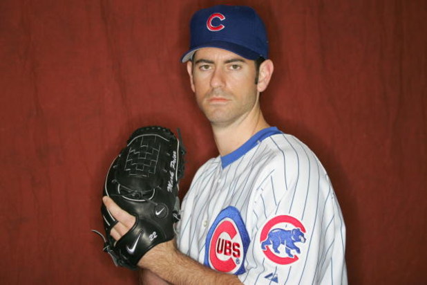 MESA, AZ - FEBRUARY 24: Mark Prior #22 of the Chicago Cubs poses during Spring Training Photo Day at Fitch Park on February 24, 2006 in Mesa, Arizona.  (Photo by Ronald Martinez/Getty Images)