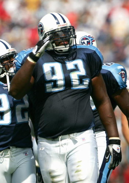 Tennessee Titans defensive tackle Albert Haynesworth during 27-24 victory  over the Houston Texans at Reliant Stadium in Houston on Sunday, Dec. 21,  2003. Photo via Credit: Newscom/Alamy Live News Stock Photo - Alamy