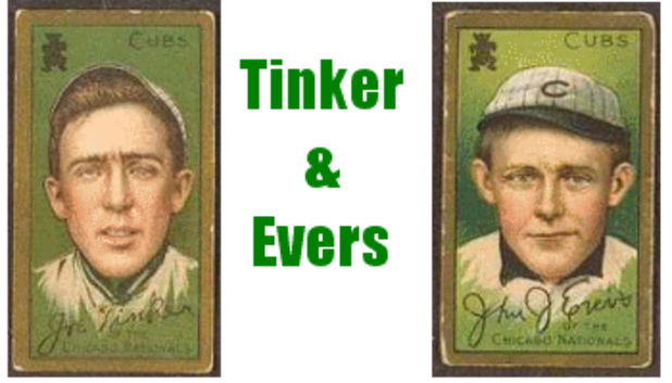 Chicago Cubs' famed double play combination of “Tinker to Evers to