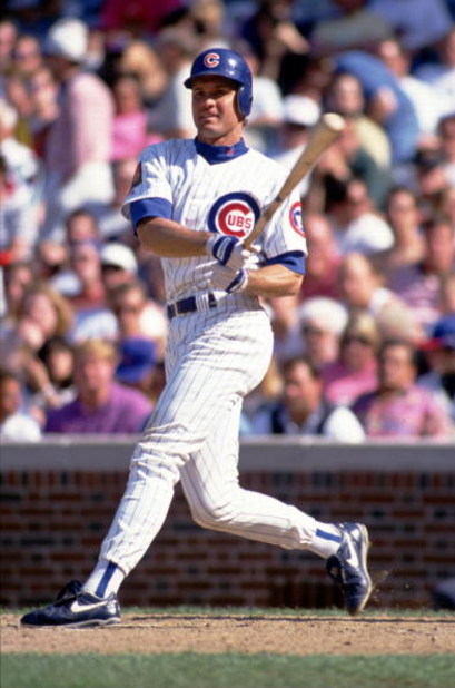 08 May. 1997: Chicago Cubs second baseman Ryne Sandberg (23) on