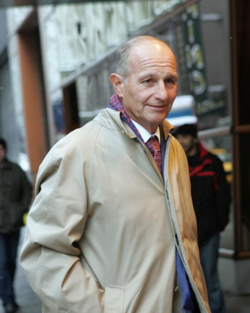 NEW YORK - MARCH 1:  Jeremy Jacobs, owner of the Boston Bruins, arrives at the NHL Board of Governors meetings at the Westin Hotel in Times Square March 1, 2005 in New York City.  (Photo by Bruce Bennett/Getty Images)