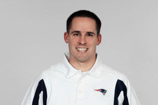 FOXBOROUGH, MA - 2008:  Josh McDaniels of the New England Patriots poses for his 2008 NFL headshot at photo day in Foxborough, Massachusetts.  (Photo by Getty Images)