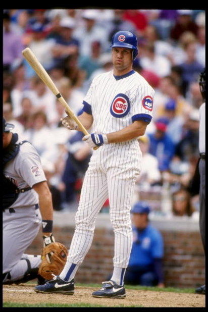 7 May 1993:  Second baseman Ryne Sandberg of the Chicago Cubs stands on the field during a game against the San Diego Padres at Wrigley Field in Chicago, Illinois.  Mandatory Credit: Jonathan Daniel  /Allsport