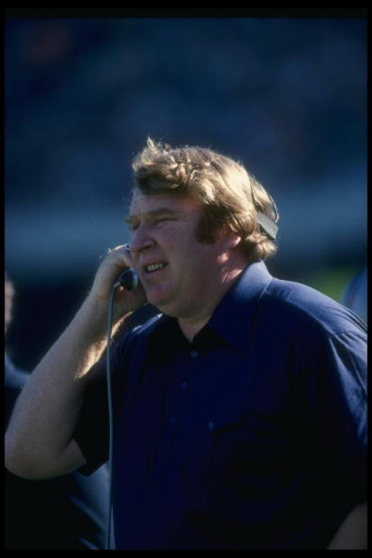 Oakland Raiders head coach John Madden looks on during a game.