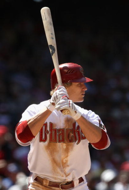 PHOENIX - APRIL 29:  Eric Byrnes #22 of the Arizona Diamondbacks bats against the Chicago Cubs during the game at Chase Field on April 29, 2009 in Phoenix, Arizona.  The Diamondbacks defeated the Cubs 10-0.  (Photo by Christian Petersen/Getty Images)