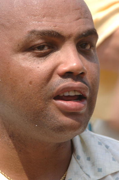UNITED STATES - MAY 19:  Charles Barkley talks to the media after the Thursday Pro Am at the 2005 Bruno's Memorial Classic, May 19, in Birmingham.  (Photo by Al Messerschmidt/Getty Images)