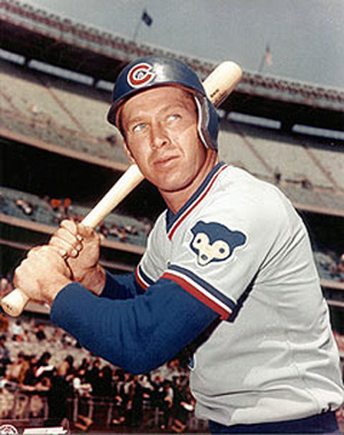 Second baseman Glenn Beckert of the Chicago Cubs at bat during a