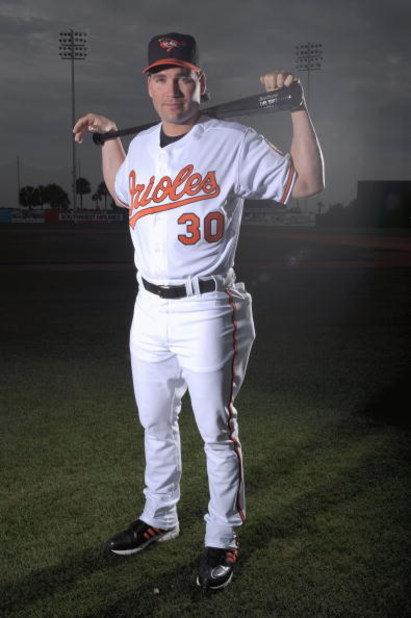 FORT LAUDERDALE, FL - FEBRUARY 23: Luke Scott #30 of the Baltimore Orioles poses during photo day at the Orioles spring training complex on February 23, 2009 in Ft. Lauderdale, Florida. (Photo by Marc Serota/Getty Images)