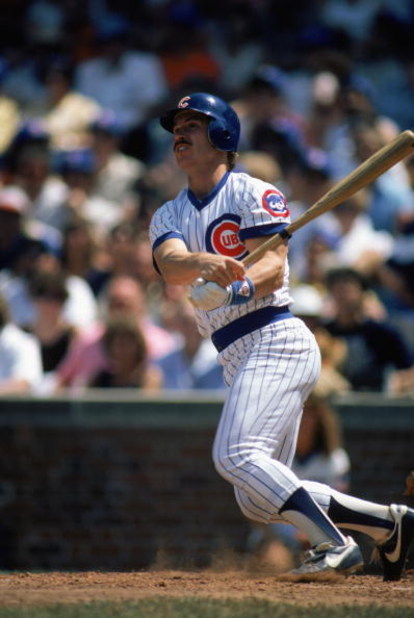 CHICAGO -1985:  Ron Cey #10 of the Chicago Cubs swings at the pitch during a game in the 1985 season at Wrigley Field in Chicago, Illinois .  (Photo by: Jonathan Daniel/Getty Images)