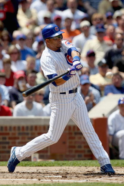 CHICAGO - JUNE 20: Aramis Ramirez #16 of the Chicago Cubs swings at a pitch during the game against the Chicago White Sox on June 20, 2008 at Wrigley Field in Chicago, Illinois. The Cubs defeated the White Sox 4-3. (Photo by Jonathan Daniel/Getty Images)