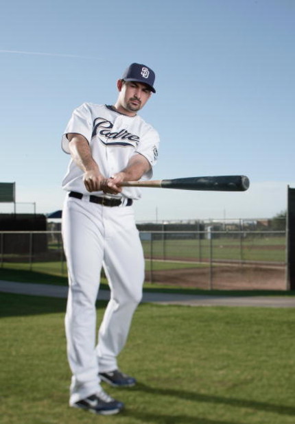 PEORIA, AZ - FEBRUARY 24:  Adrian Gonzalez #23 of the San Diego Padres poses during photo day at Peoria Stadium on February 24, 2009 in Peoria, Arizona. (Photo by Donald Miralle/Getty Images)