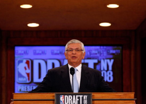 NEW YORK - JUNE 26: NBA Commissioner David Stern speaks during the 2008 NBA Draft at the Wamu Theatre at Madison Square Garden June 26, 2008 in New York City. NOTE TO USER: User expressly acknowledges and agrees that, by downloading and or using this phot