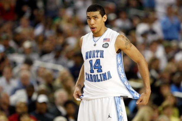 DETROIT - APRIL 06:  Danny Green #14 of the North Carolina Tar Heels reacts while taking on the Michigan State Spartans during the 2009 NCAA Division I Men's Basketball National Championship game at Ford Field on April 6, 2009 in Detroit, Michigan.  (Phot