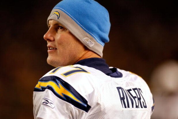 PITTSBURGH - JANUARY 11: Philip Rivers #17 of the San Diego Chargers looks on against the Pittsburgh Steelers during their AFC Divisional Playoff Game on January 11, 2009 at Heinz Field in Pittsburgh, Pennsylvania. (Photo by Chris Graythen/Getty Images)