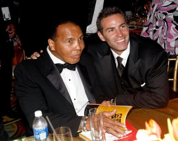 PHOENIX - MARCH 28: Muhammad Ali and NFL player Kurt Warner pose during Muhammad Ali's Celebrity Fight Night XV held at the JW Marriott Desert Ridge Resort & Spa on March 28, 2009 in Phoenix, Arizona. (Photo by Michael Buckner/Getty Images for Celebrity