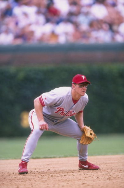18 Jun 1998:   Scott Rolen #17 of the Philadelphia Phillies in action during a game against the Chicago Cubs at Wrigley Field in Chicago, Illinois. The Cubs defeated the Phillies 12-5. Mandatory Credit: David Seelig  /Allsport