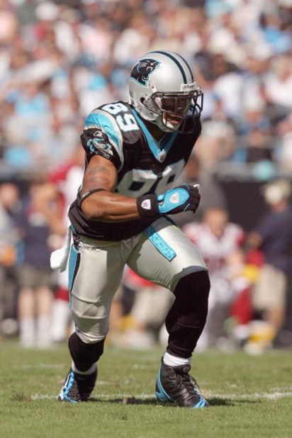 CHARLOTTE - OCTOBER 26:  Steve Smith #89 of the Carolina Panthers runs on the field during the game against of the Arizona Cardinals at Bank of America Stadium on October 26, 2008 in Charlotte, North Carolina. (Photo by: Streeter Lecka/Getty Images)