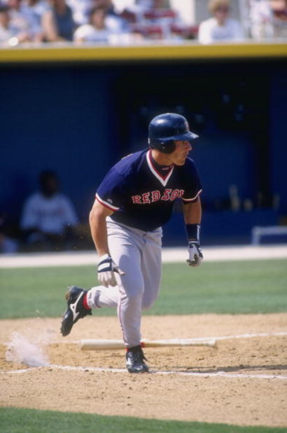 28 Feb 1998:   Outfielder Darren Bragg of the Boston Red Sox in action during a spring training game against the Texas Rangers at the Charlotte County Stadium in Port Charlotte, Florida. The Red Sox defeated the Rangers 8-6. Mandatory Credit: Rick Stewart