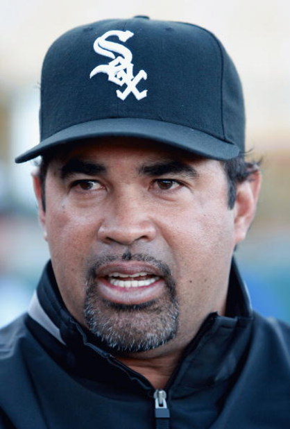 LAS VEGAS - MARCH 04:  Chicago White Sox manager Ozzie Guillen speaks before an exhibition game against the Chicago Cubs at Cashman Field March 4, 2009 in Las Vegas, Nevada.  (Photo by Ethan Miller/Getty Images)