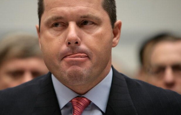 WASHINGTON - FEBRUARY 13: Major League Baseball pitcher Roger Clemens testifies about allegations of steroid use by professional ball players before the U.S. House Oversight and Government Reform Committee on Capitol Hill February 13, 2008 in Washington,