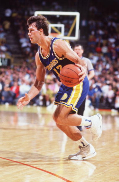 1991:  SARUNAS MARCIULIONIS OF THE GOLDEN STATE WARRIORS IN ACTION DURING THE 1991-1992 SEASON. Mandatory Credit: Ken Levine/ALLSPORT