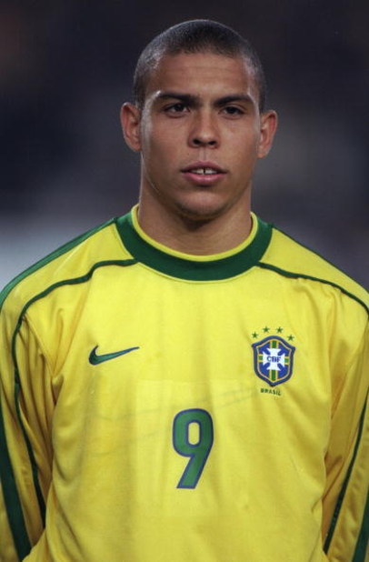 25 Mar 1998:  Portrait of Ronaldo of Brazil before the International friendly against Germany at the Neckarstadion in Stuttgart in Germany. Brazil won 2-1. \ Mandatory Credit: Mark Thompson /Allsport