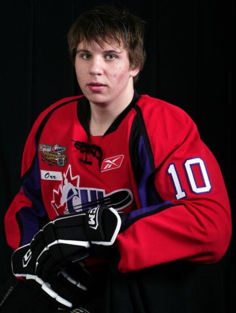 OSHAWA, ON - Brayden Schenn #10 of Team Orr poses for a head shot prior to the 2009 Home Hardware CHL/NHL Top Prospects Game on wednesday January 14, 2009 at the General Motors Centre in Oshawa, Ontario. Schenn plays for Brandon Wheat Kings (WHL) (Photo