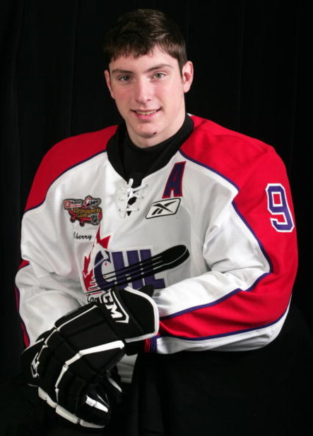 OSHAWA, ON -   Matt Duchene #9 of Team Cherry poses for a head shot prior to the 2009 Home Hardware CHL/NHL Top Prospects Game on wednesday January 14, 2009 at the General Motors Centre in Oshawa, Ontario. Duchene plays for the Brampton Battalion (OHL). (