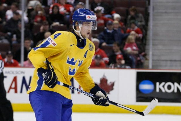 OTTAWA, ON - JANUARY 3: Victor Hedman #4 of Team Sweden skates during the game against Team Slovakia at the semifinals at the IIHF World Junior Championships at Scotiabank Place on January 03, 2009 in Ottawa, Ontario, Canada. Team Sweden defeated Team S