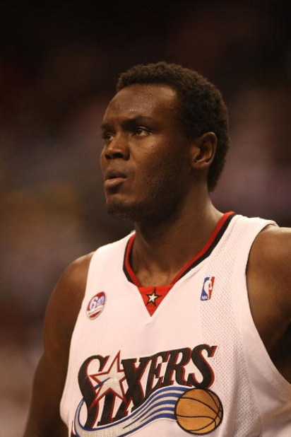 PHILADELPHIA - APRIL 30:  Samuel Dalembert #1 of the Philadelphia 76ers looks on against the Orlando Magic during Game Six of the Eastern Conference Quarterfinals at Wachovia Center on April 30, 2009 in Philadelphia, Pennsylvania. NOTE TO USER: User expre
