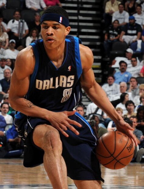 SAN ANTONIO - APRIL 20: Guard Gerald Green #8 of the Dallas Mavericks during play against the San Antonio Spurs in Game Two of the Western Conference Quarterfinals during the 2009 NBA Playoffs at AT&T Center on April 20, 2009 in San Antonio, Texas. NOTE