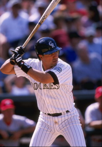 VINNY CASTILLA COLORADO ROCKIES ACTION SIGNED 8x10