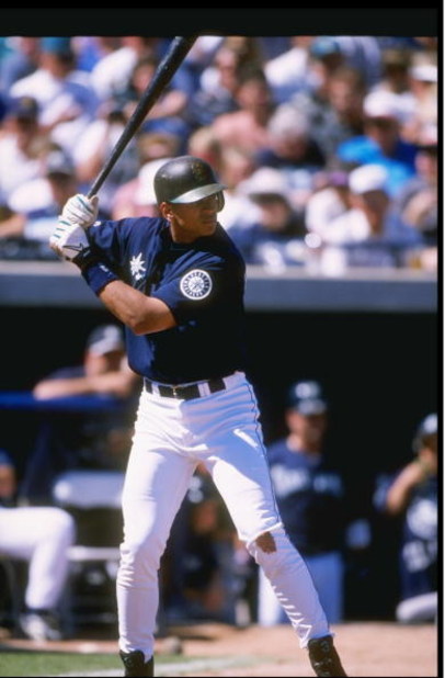 11 Mar 1998:  Infielder Alex Rodriguez of the Seattle Mariners in action during a spring training game against the Arizona Diamondbacks at the Peoria Sports Complex in Peoria, Arizona. Mandatory Credit: Jed Jacobsohn  /Allsport
