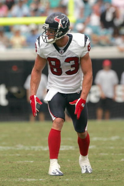 JACKSONVILLE, FL - SEPTEMBER 28:  Kevin Walters #83 of the Houston Texans gets ready to move at the snap during the game against the Jacksonville Jaguars at Jacksonville Municipal Stadium on September 28, 2008 in Jacksonville, Florida.  (Photo by Sam Gree
