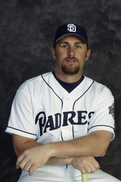 PEORIA, AZ - FEBRUARY 20:  Phil Nevin #23 of the San Diego Padres poses for a portrait during the Padres' spring training Media Day at Peoria Stadium on February 20, 2003 in Peoria, Arizona.  (Photo by Jeff Gross/Getty Images)  