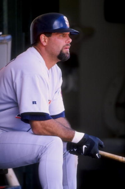 30 Jun 1998:  Infielder Ken Caminiti #21 of the San Diego Padres in action during an interleague game against the Oakland Athletics at Oakland Coliseum in Oakland, California.  The Athletics won the game,  12-10. Mandatory Credit: Otto Greule Jr.  /Allspo