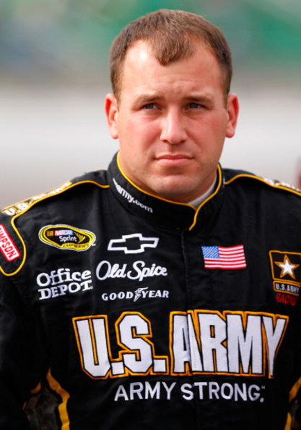 KANSAS CITY, KS - OCTOBER 02:  Ryan Newman, driver of the #39 US Army Chevrolet, looks on during qualifying for the NASCAR Sprint Cup Series Price Chopper 400 presented by Kraft Foods at the Kansas Speedway on October 2, 2009 in Kansas City, Kansas.  (Pho